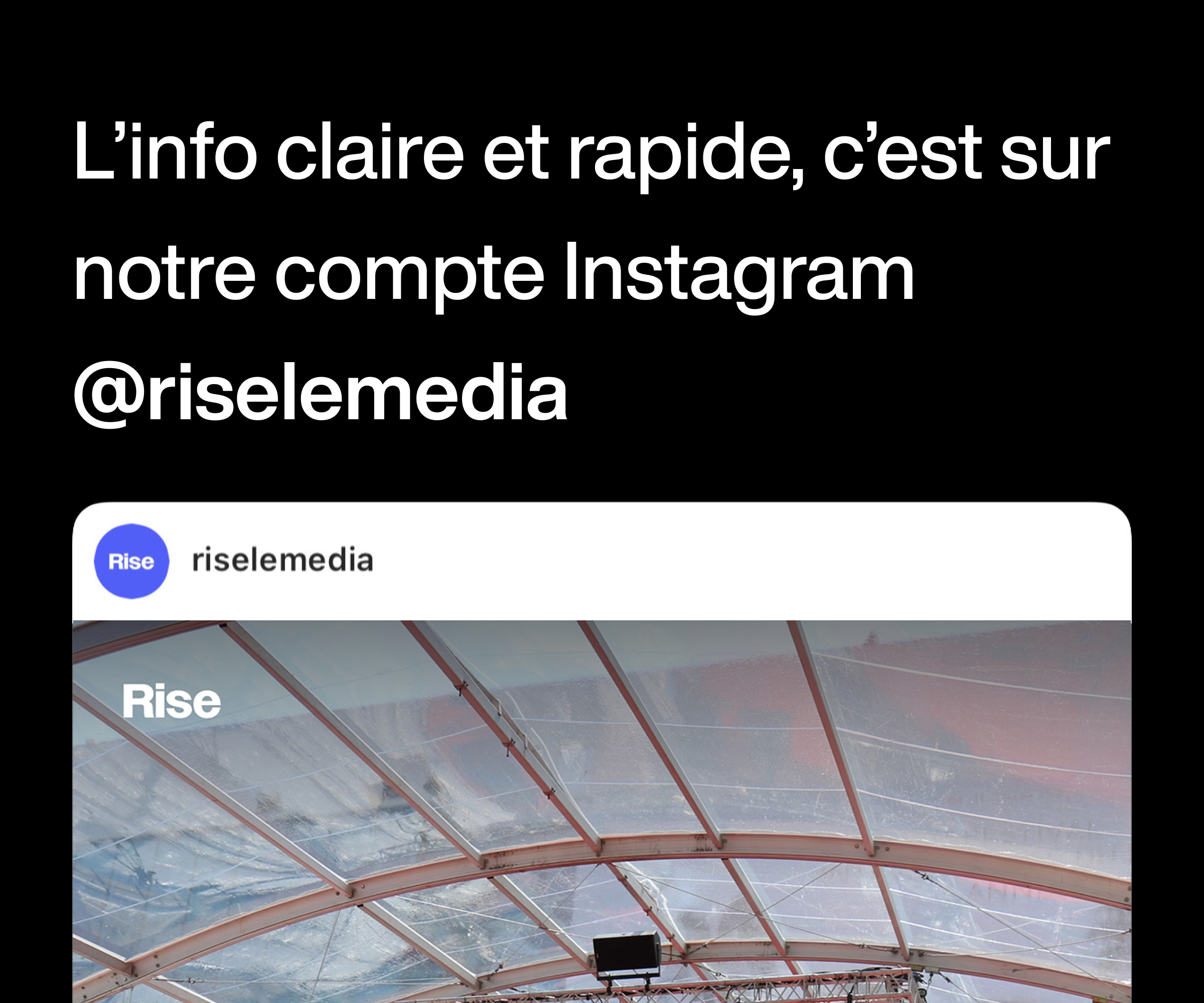 Découvrez Rise sur Instagram